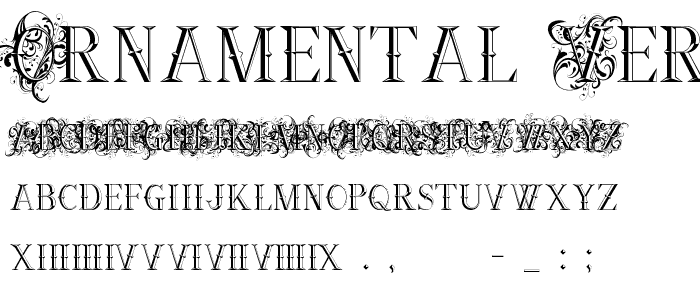 Ornamental Versals font