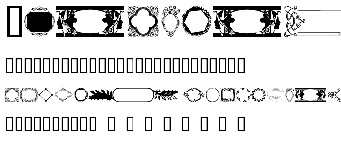 Ornamental Frames I font