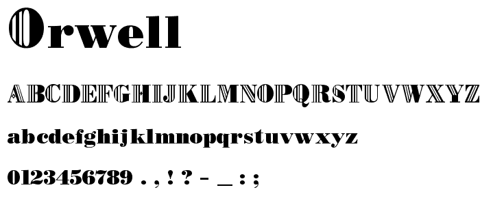 Orwell font