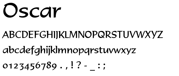 Oscar font