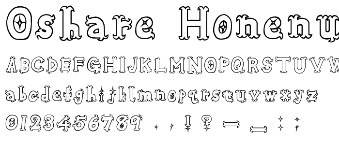 Oshare Honenuki font