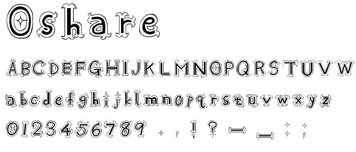 Oshare font