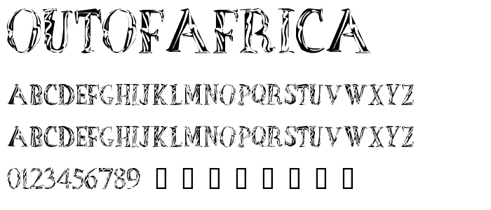 OutOfAfrica font