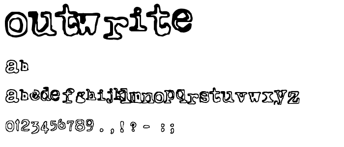 Outwrite font