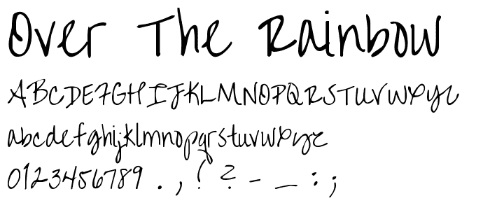 Over the Rainbow font