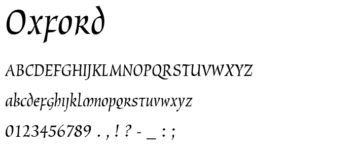 Oxford font