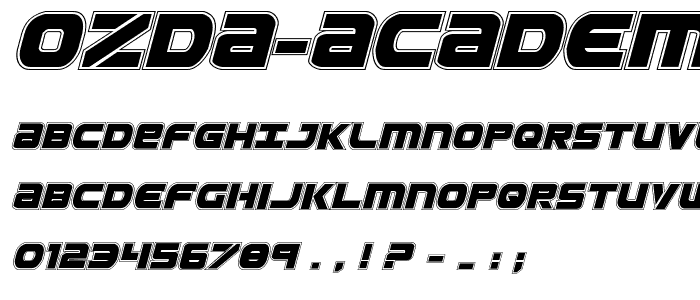 Ozda Academy Italic font