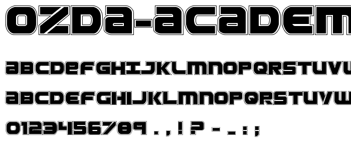 Ozda Academy Regular font