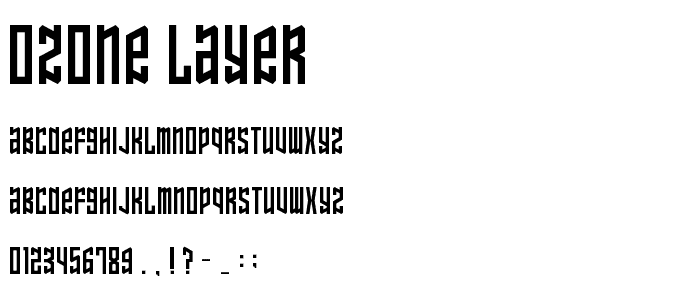 Ozone Layer font