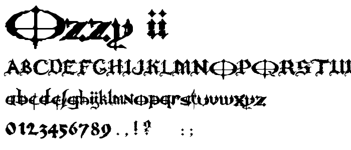 Ozzy II font