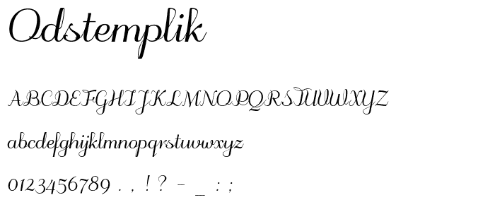 odstemplik font