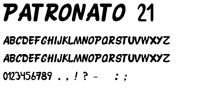 PATRONATO 21 font