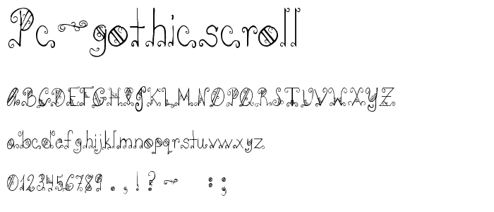 PC-GothicScroll font