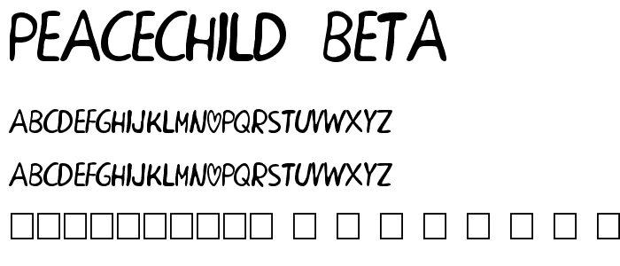 PEACECHILD BETA font