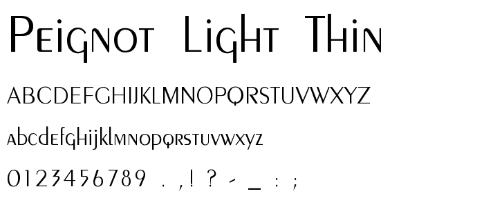 PEIGNOT-LIGHT-Thin font