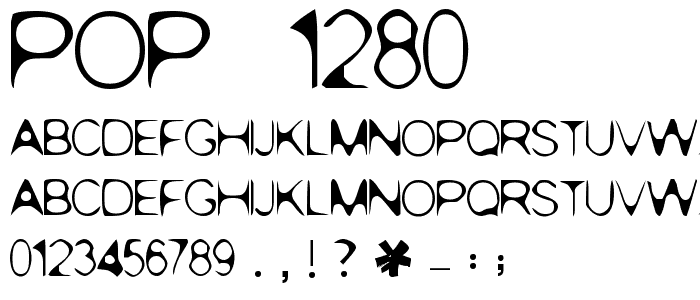 POP. 1280 font