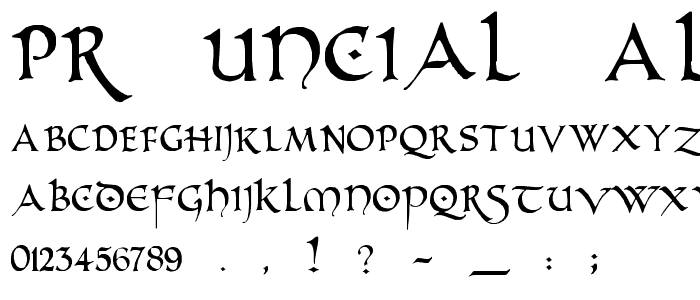 PR Uncial Alt Caps font