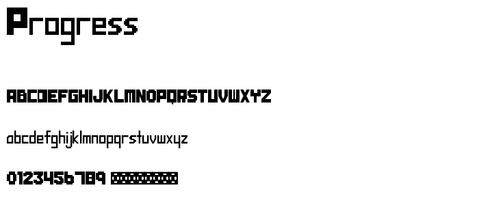 PROGRESS font