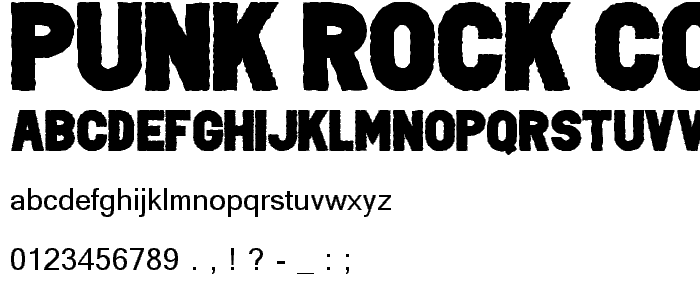 PUNK ROCK Color Fill font