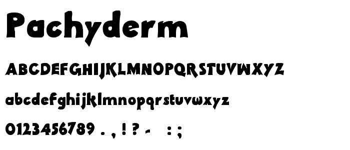 Pachyderm font