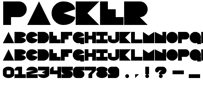 Packer font