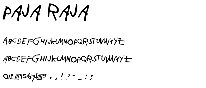 Paja Raja font