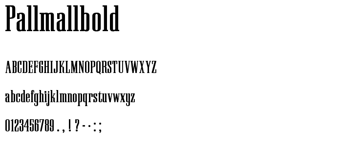 PallMallBold font