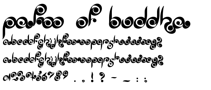 Palm of Buddha font