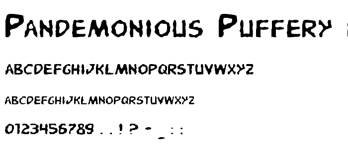 Pandemonious Puffery Light font