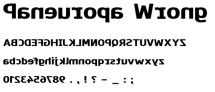 Paneuropa Wrong Way font