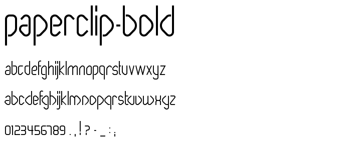 Paperclip-Bold font