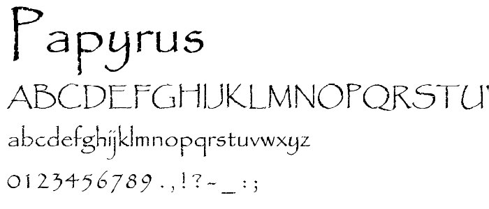 Papyrus font