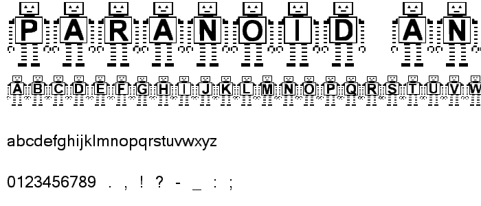 Paranoid Android font