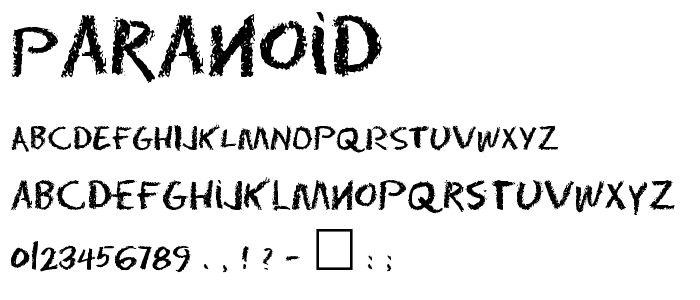 Paranoid font