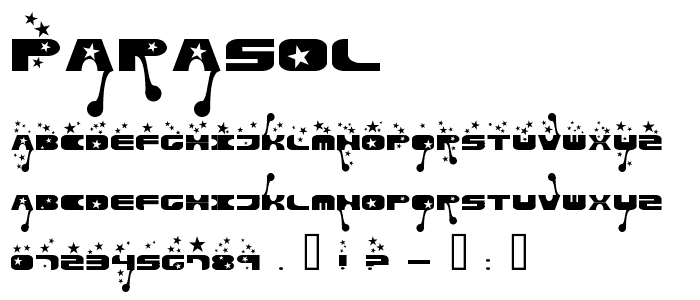 Parasol font