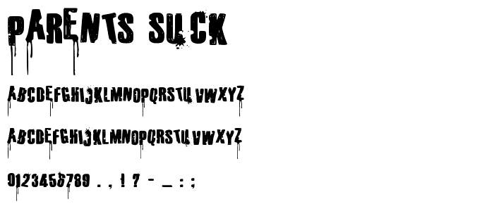 Parents Suck font