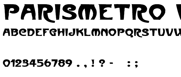 ParisMetro Wd font