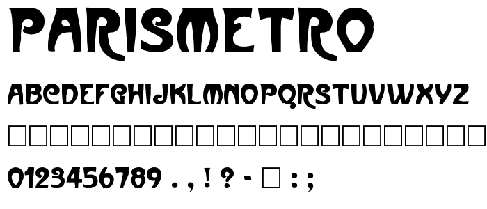 ParisMetro font