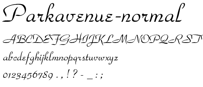 ParkAvenue-Normal font