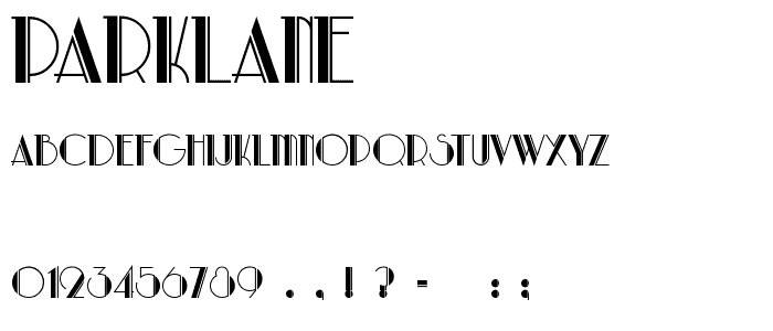 ParkLane font