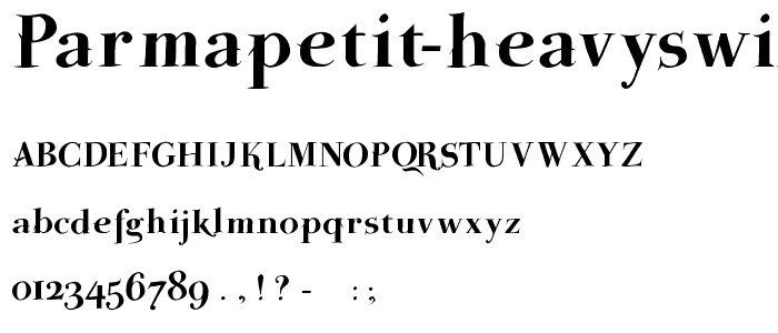 ParmaPetit-HeavySwinging font