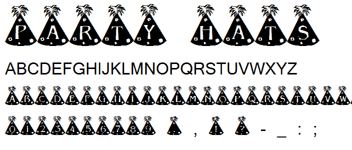 Party Hats font