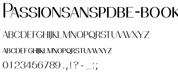 PassionSansPDbe-BookSmallCaps font