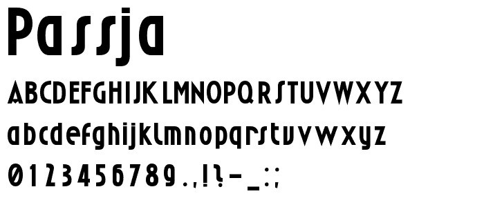 Passja font