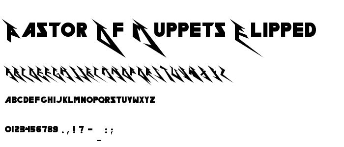 Pastor of Muppets Flipped font