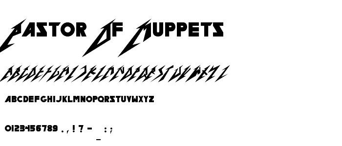 Pastor of Muppets font