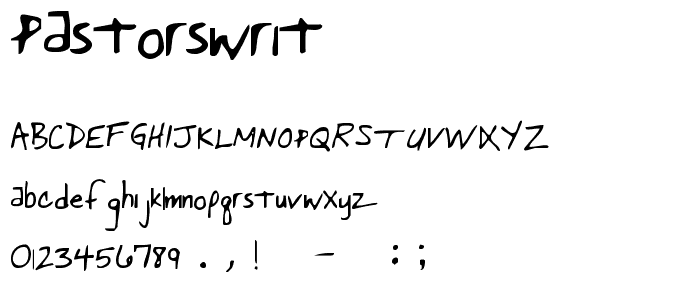 Pastorswrit font