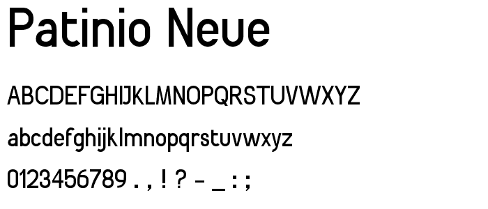 Patinio Neue font