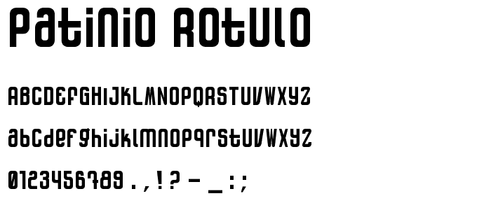 Patinio Rotulo font