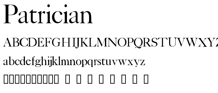 Patrician™ font